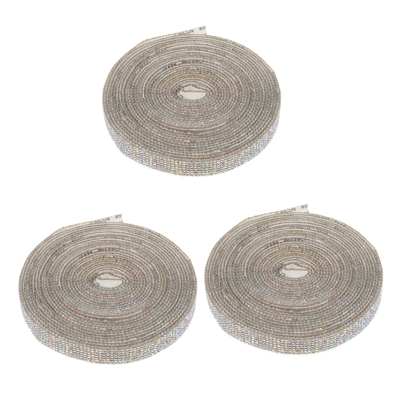 Ruban à strass autocollant bande de brillant décoration mode artisanat 3 psc