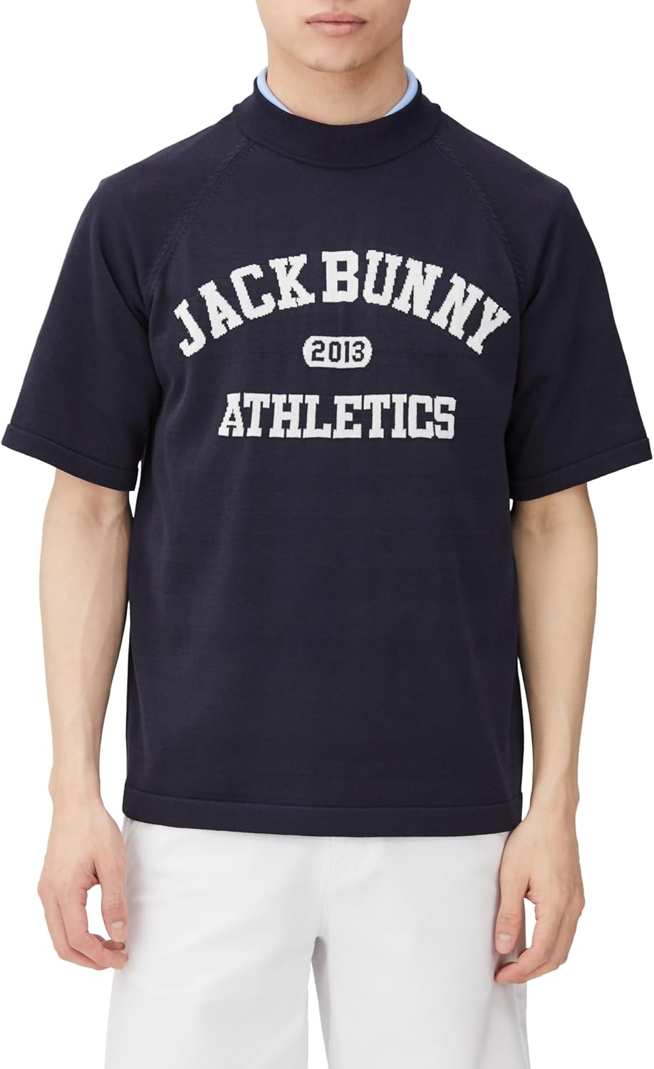 ★新品正規品 PG/ジャックバニー メンズストレッチ モックネックニット5(L) Amazon.co.jp: [ジャックバニー] メンズ 半袖 ニット 天竺+袋インター