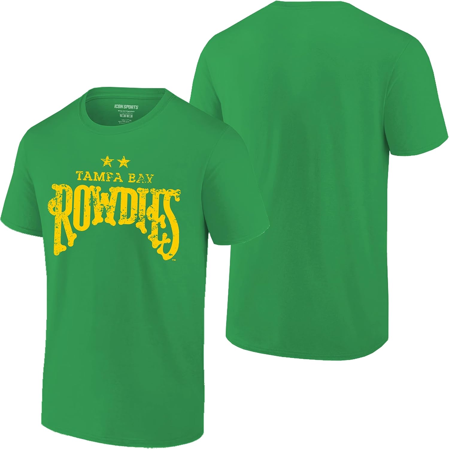 Icon Sports Men's USL Soccer Club Graphic Print Logo Short Sleeve Cotton T-Shirt (Green, Large)