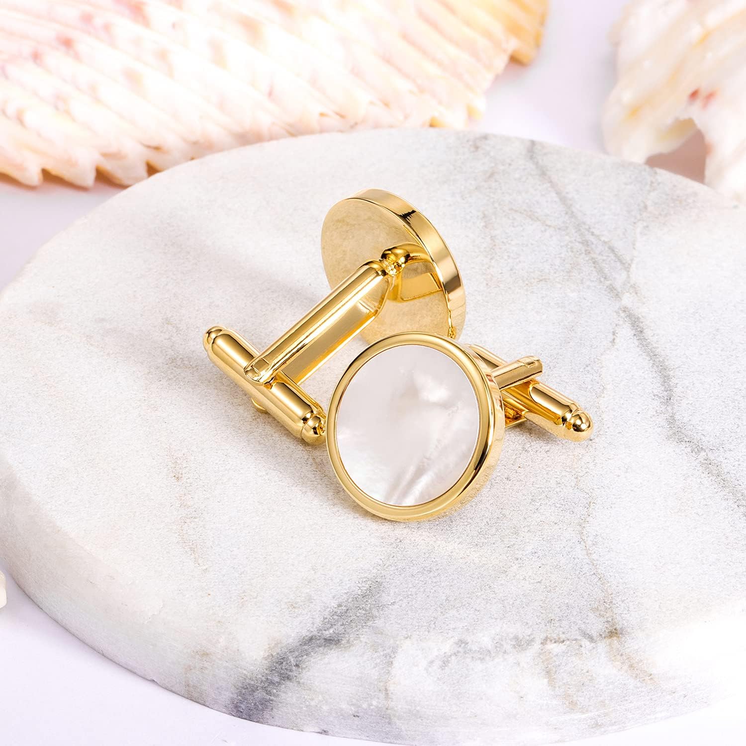 HAWSON Fashion Mother-of-Pearl Tuxedo Shirt Button and Cufflink Set, Specially Designed for Wedding Business - Image 6