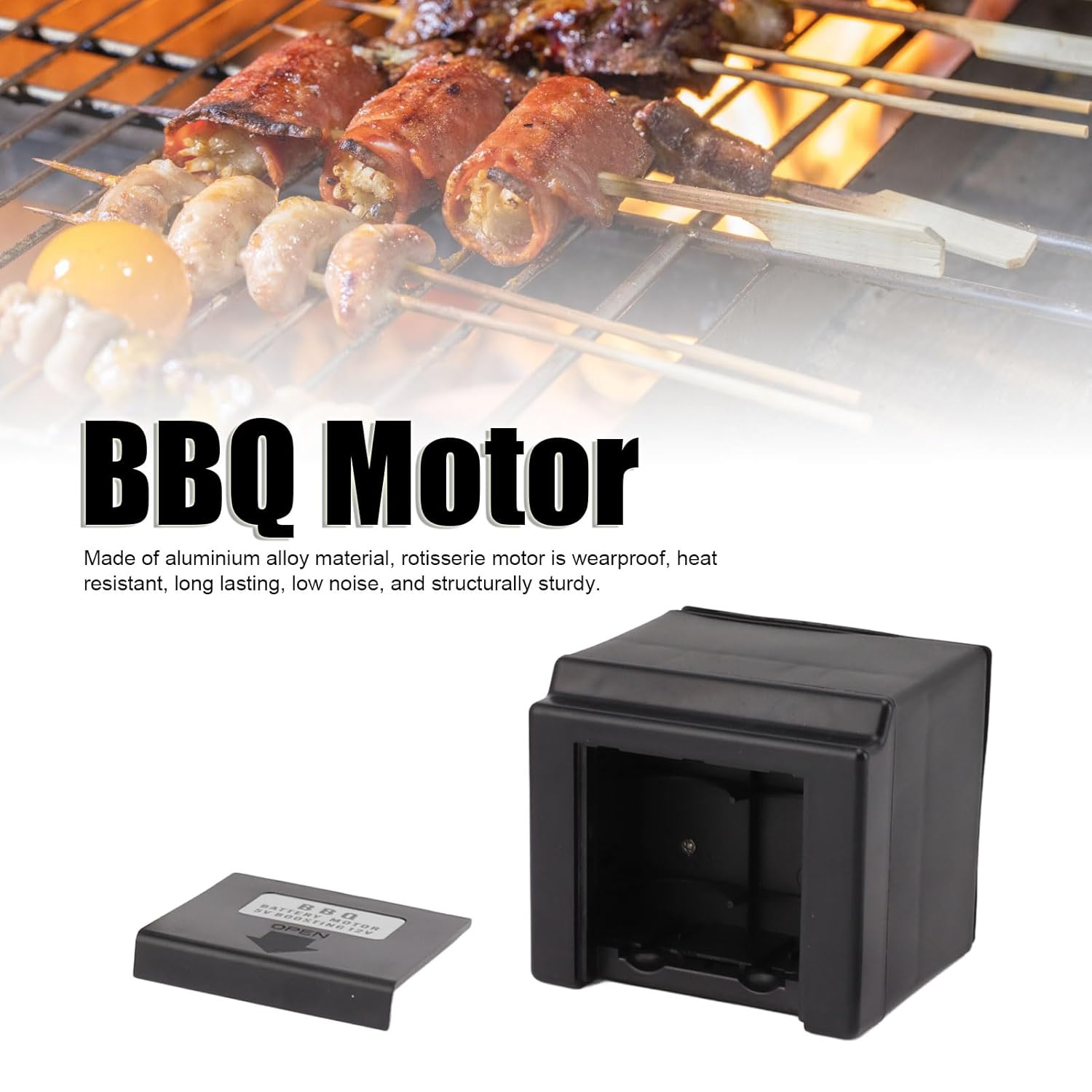 2.5R.P.M Rotisserie Motor, Aluminium Alloy Grill Electric Replacement, Electric Roaster Barbecue Motor for Family Gatherings, BBQs, Hotel Kitchens