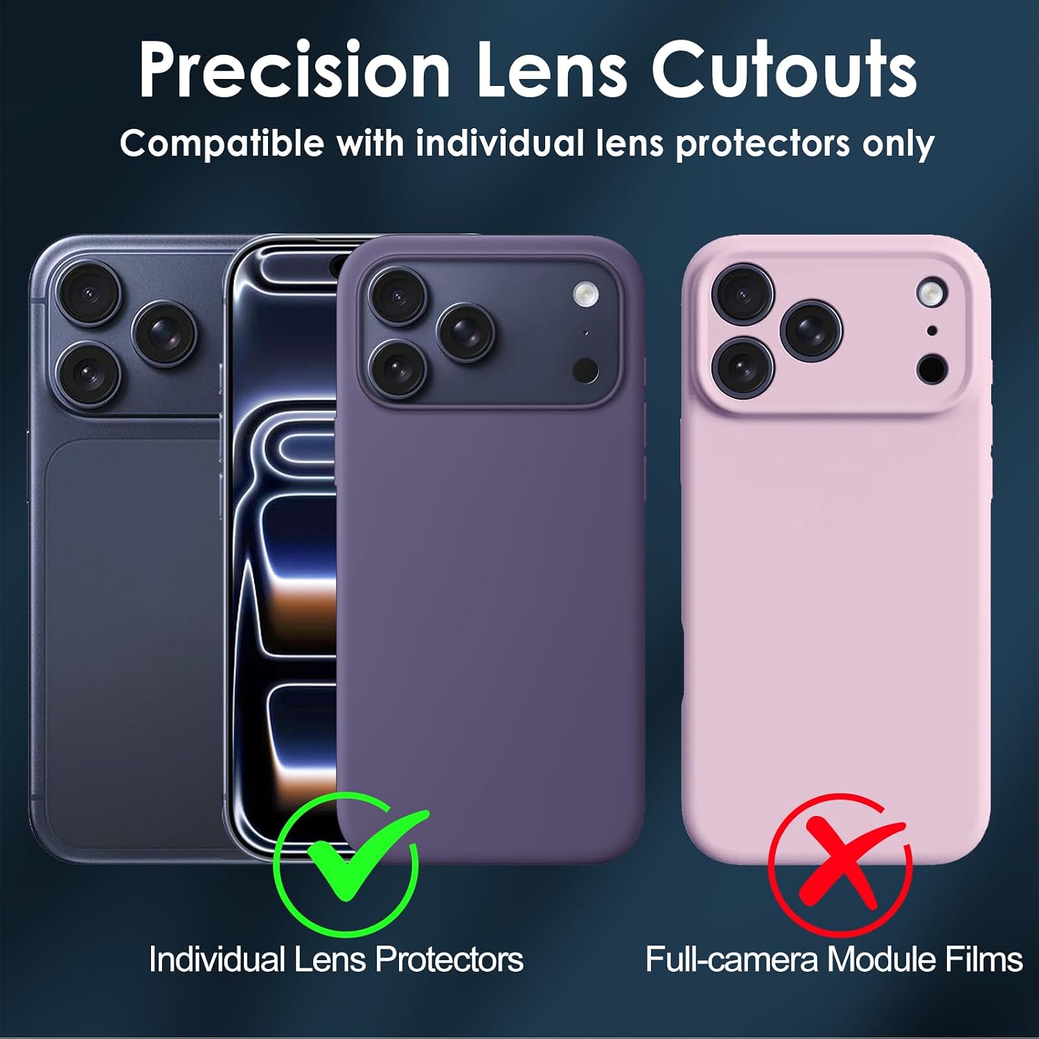 ivoler Camera Lens Protector for iPhone 18 Pro 6.3" 2026, 4-Pack image 3