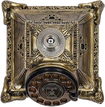 DYRABREST European Rotary Corded Antique Telephone Old Vintage Rotary Dial Phone Handset Turntable Telephone Office Telephone Antique Landline