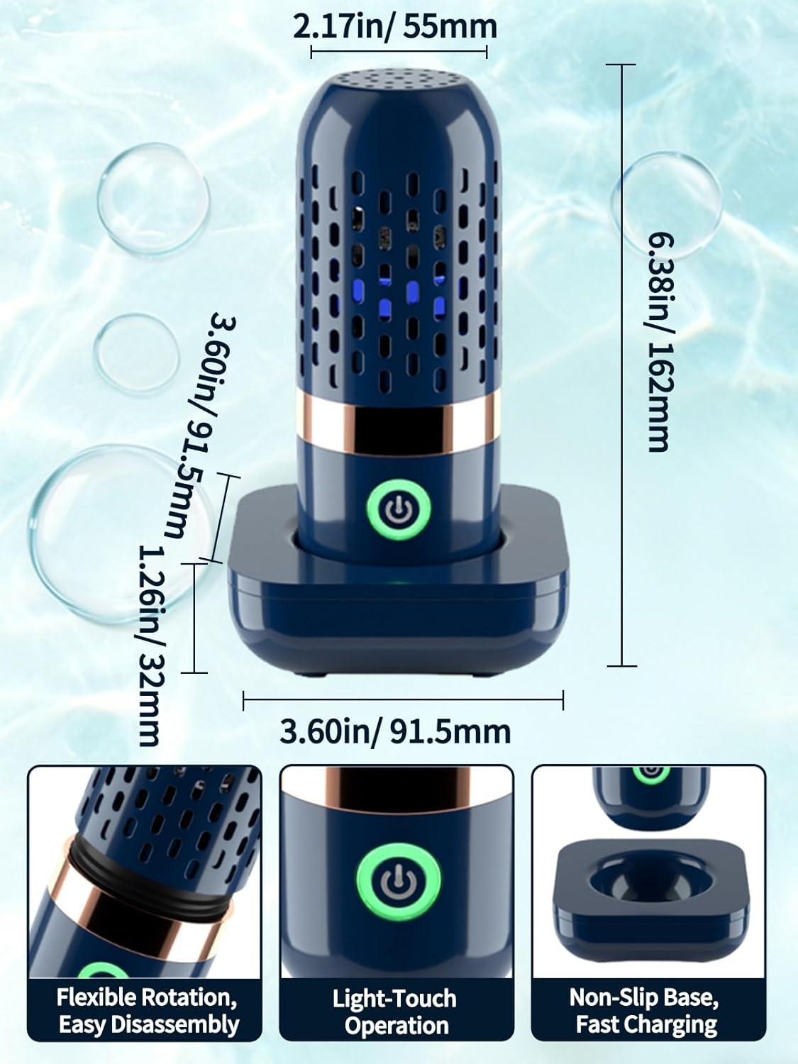 Fruit and Vegetable Cleaner, Produce Cleaner, Portable Fruits Wash System, Compact Wireless Rechargeable Washing Machine, Kitchen Food Purifier Washer for Cleaning Grains Meat Seafood(2PCS)