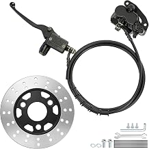212cc Mini Bike Hydraulic Brake Kit + Rear Disc Brake Rotor | 7/8 Left Brake Master Cylinder Compatible with Mega Moto B212 Minibike Parts 67" Hose