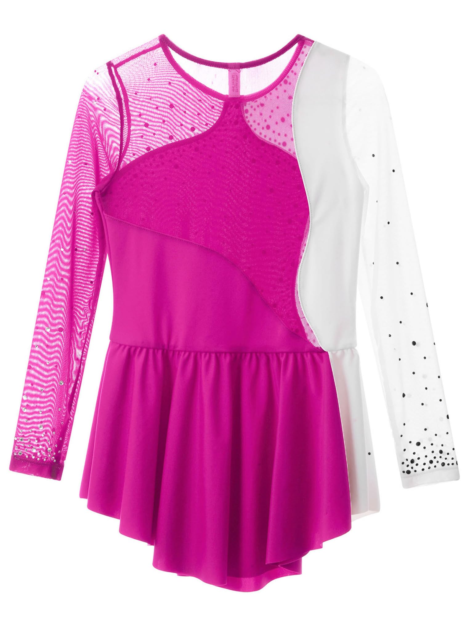 Freebily Vestido de Danza para Niña Maillot de Manga Larga con Brillante Leotardo Gimnasia Rítmica Maillot de Patinaje Competición Traje de Baile — view 6