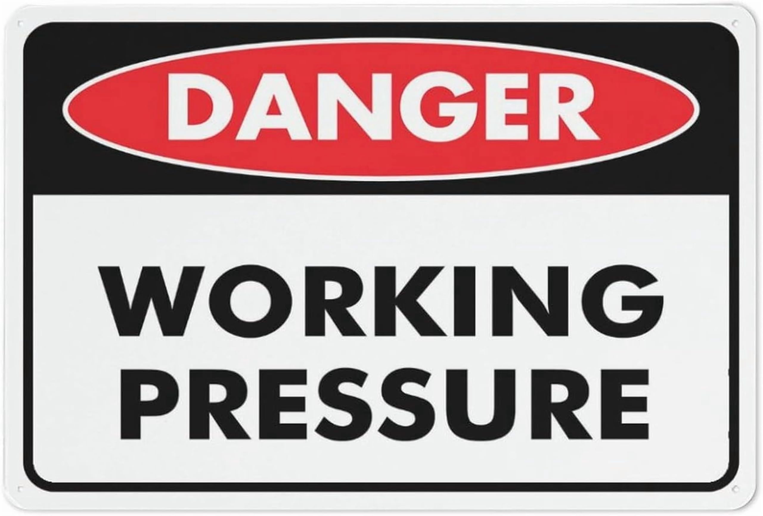 (2-Pack) Metal Tin Sign Danger Workers Below Sign For House 12"" X 8"" Yard Sign, Premium Sun-Proof, Rust-Free