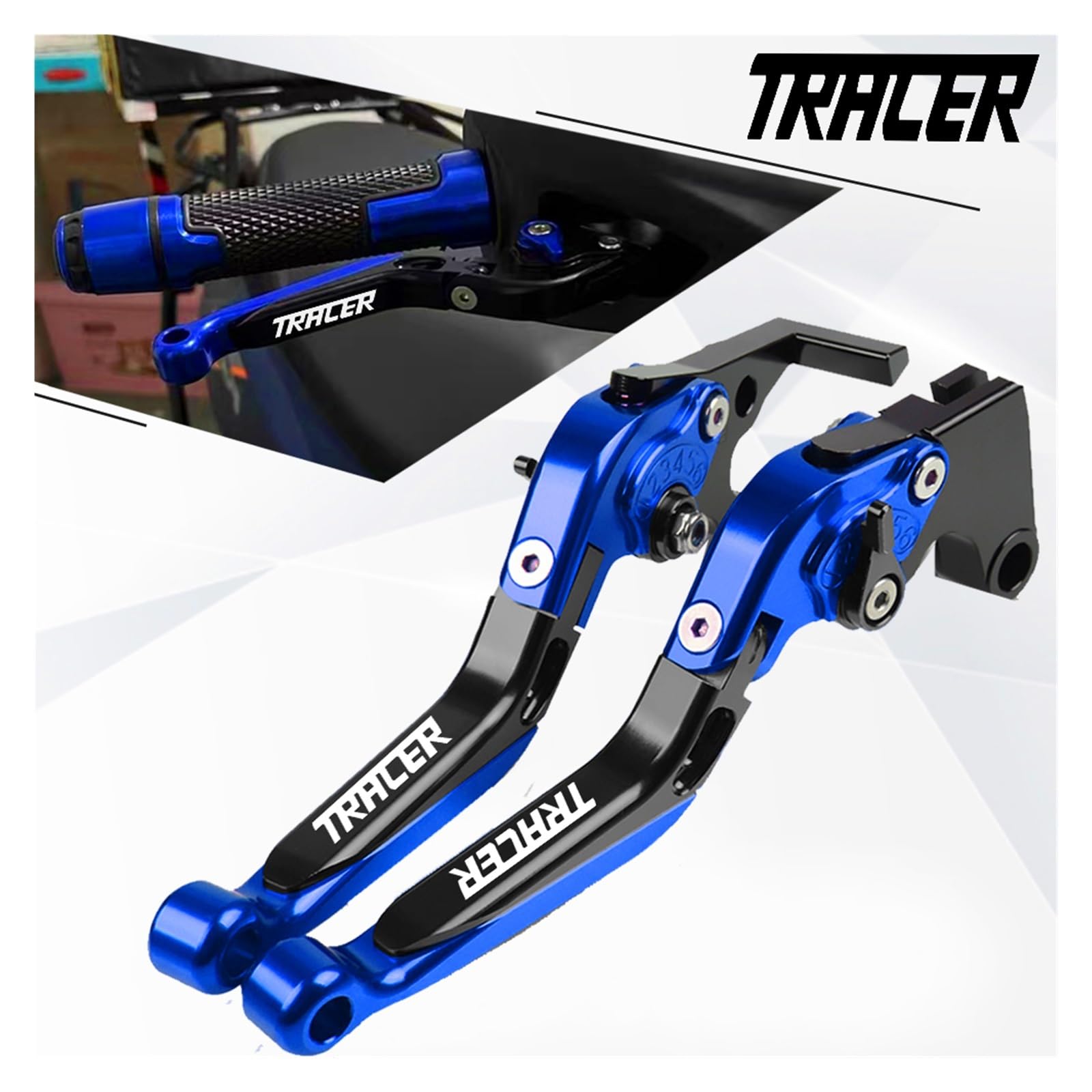 Leviers D'embrayage Et De Frein Réglables Pour Yamaha Tracer 9 GT 2021-2022 - En Aluminium CNC, 6 Positions, Couleur Titane - 11