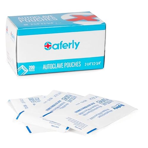 Miniatura 6 de Bolsas de esterilización autoclave autosellantes, esterilización autosellante bolsa bolsa para equipos e instrumentos dentales, 1-12" x 4", caja de