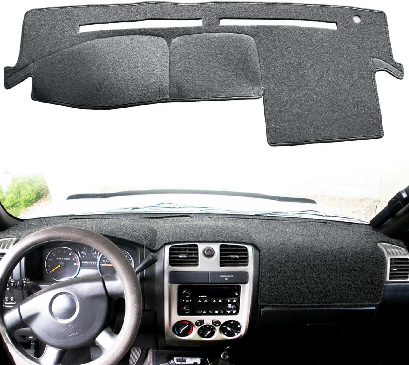 Dash Cover Mat Custom Fit for Chevy Chevrolet Colorado/GMC Canyon Dashboard Cover Pad Carpet Protector (Darkgray) F189