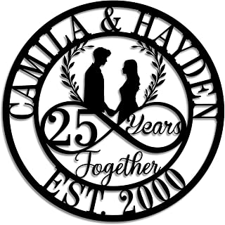 Personalized Metal Couple Name Sign for Anniversary Wedding Gifts, Custom Best Anniversary Wedding Present for Couples, Parents, Husband, and Wife