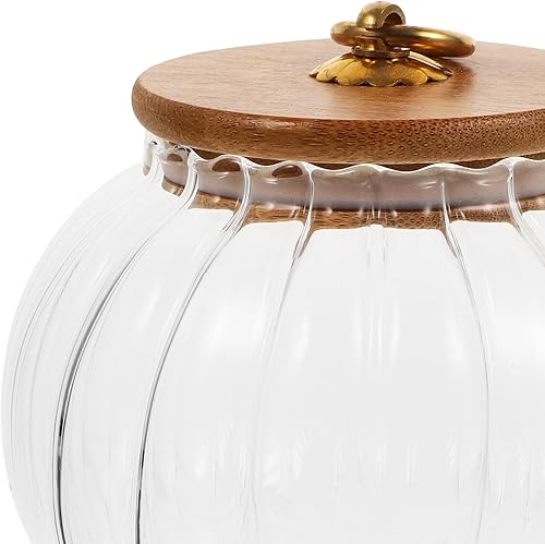 Miniatura 7 de Cabilock Tarro de vidrio con tapa de vidrio para café, frutos secos, para modelado de calabaza, tapa de tarro de almacenamiento, hermético, sellado