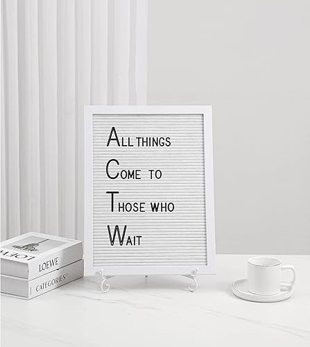 Miniatura 3 de G GAMIT Cartel de tablero de letras con marco blanco de 12 x 16 pulgadas, tablero de anuncios de fieltro para bebé con letras grandes, tablero de