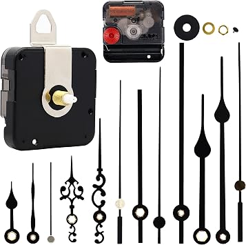 TIKROUND Youngtown 12888 Quartz DIY Wall Clock Movement Mechanism Repair Parts Replacement Kit Sweep Silent Movement,17 mm 43/64 inch Shaft Length 9.5 mm 3/8 inch Thread Length.