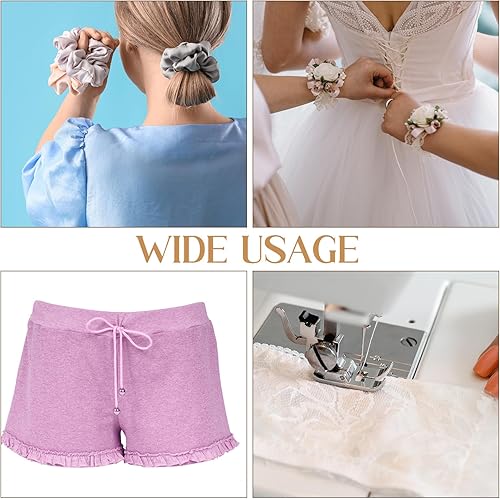 Vista 24 de Shappy Banda elástica para coser de punto (1/2 pulgada x 11 yardas, blanco)