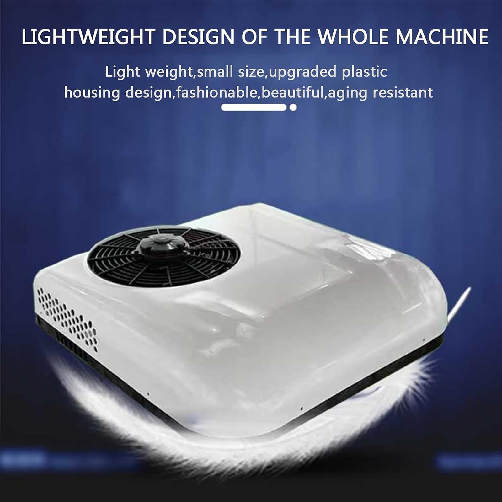 RV Condizionatore D'aria, Climatizzatore da Tetto 12 V 24 V con Funzione Di Raffreddamento, Climatizzatore da Tetto per Camper, Autobus, Escavatori, Trattori, Camper, Veicoli Agricoli,12V-White