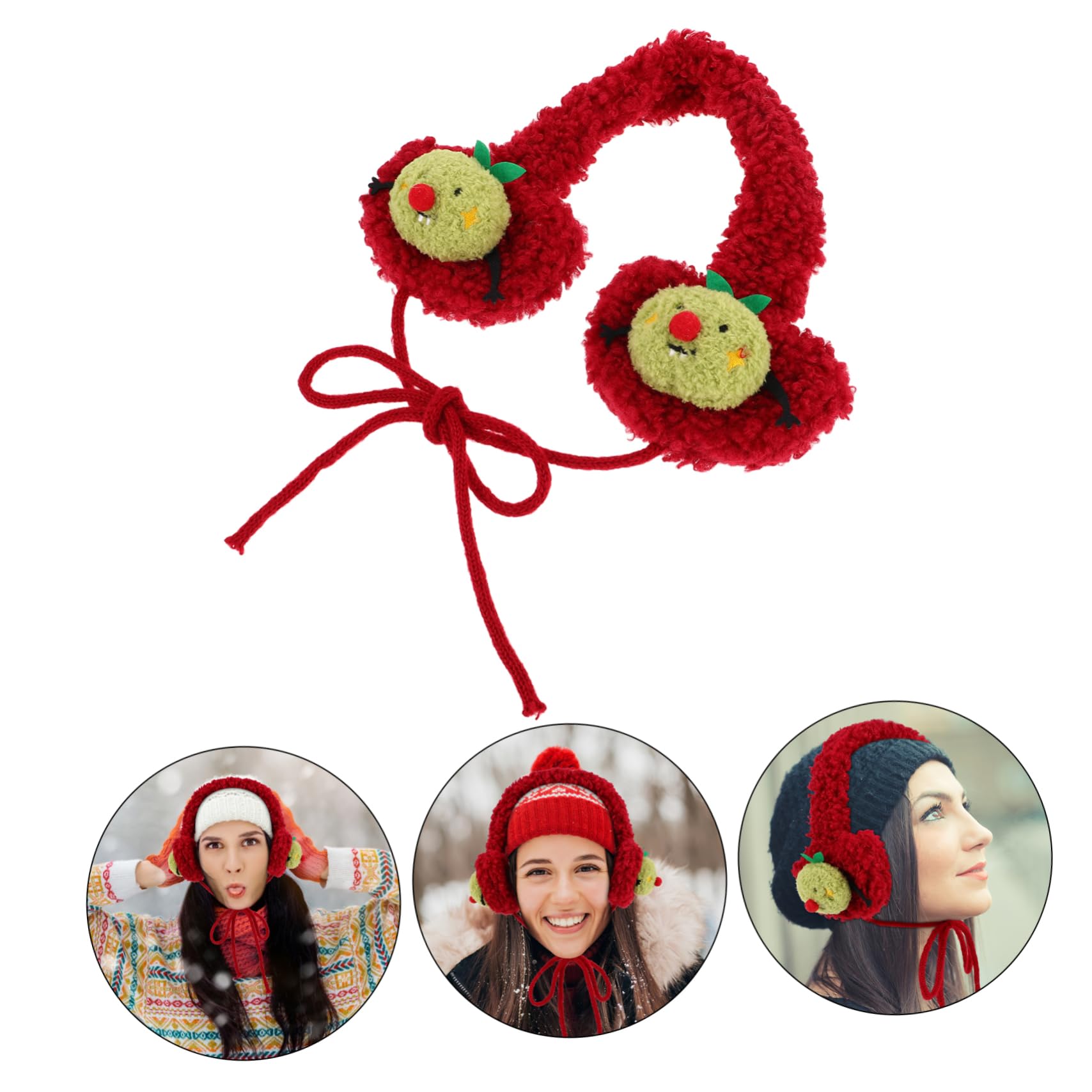 GAROZATION Women's Plush Earmuffs Ear Warmers for Winter Cozy Ear Muffs for Women Cyclists