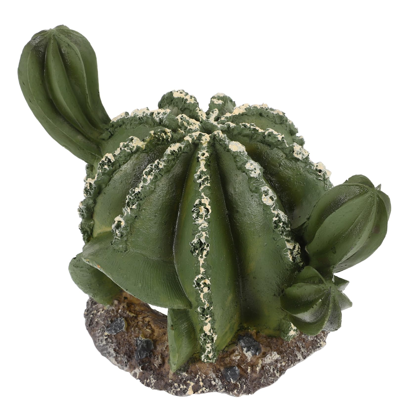 Happyyami 2pezzi Cactus Shaped Lizard Hideout Resina Per Rettili Decorazione Habitat Acquario Rifugio Per Lucertole e Tartarughe Design Realistico e Sicuro e Leggero