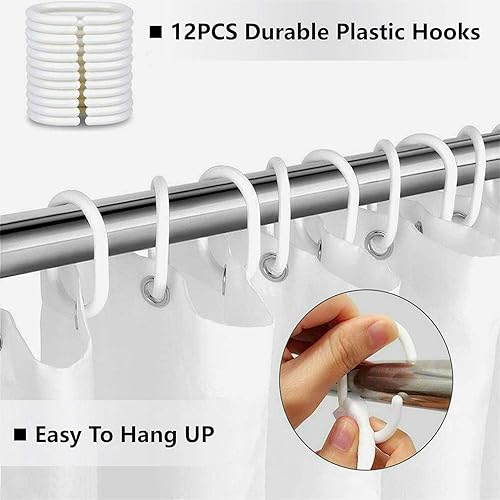 Miniatura 7 de Juego de 4 cortinas románticas de ducha de baño con rosas rojas, juego de baño floral de tela impermeable con cortina de ducha, alfombras, cubierta