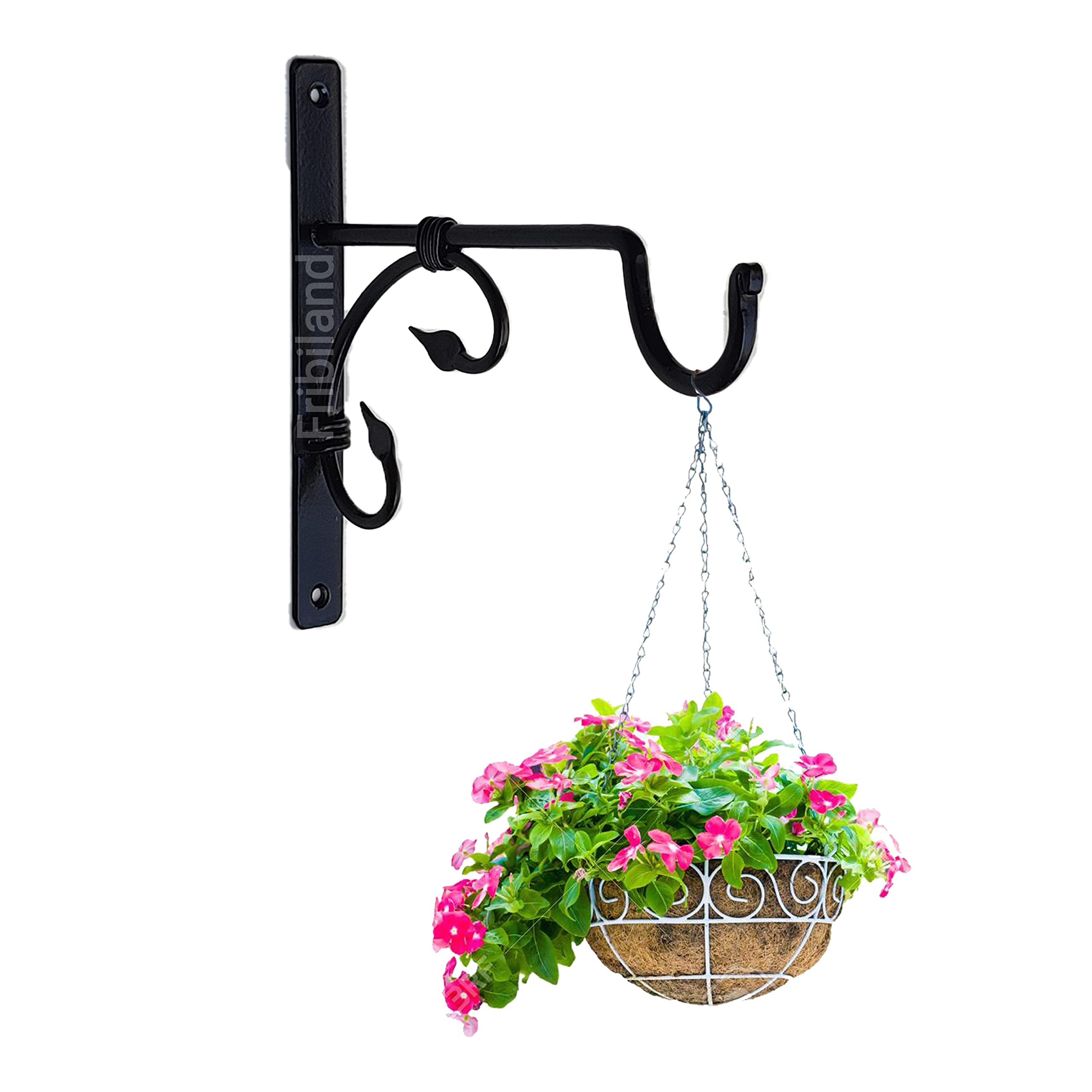 Fribiland Iron Metal Wall Hook,Wall Hanger, Wall Bracket for Hanging Planters,Plants,Flower Pots,Lantern,Lights and Other Hanging Items.Black Colour Size-(19 by 17) cm (B0C15NL9V7) Amazon Price History, Amazon Price Tracker