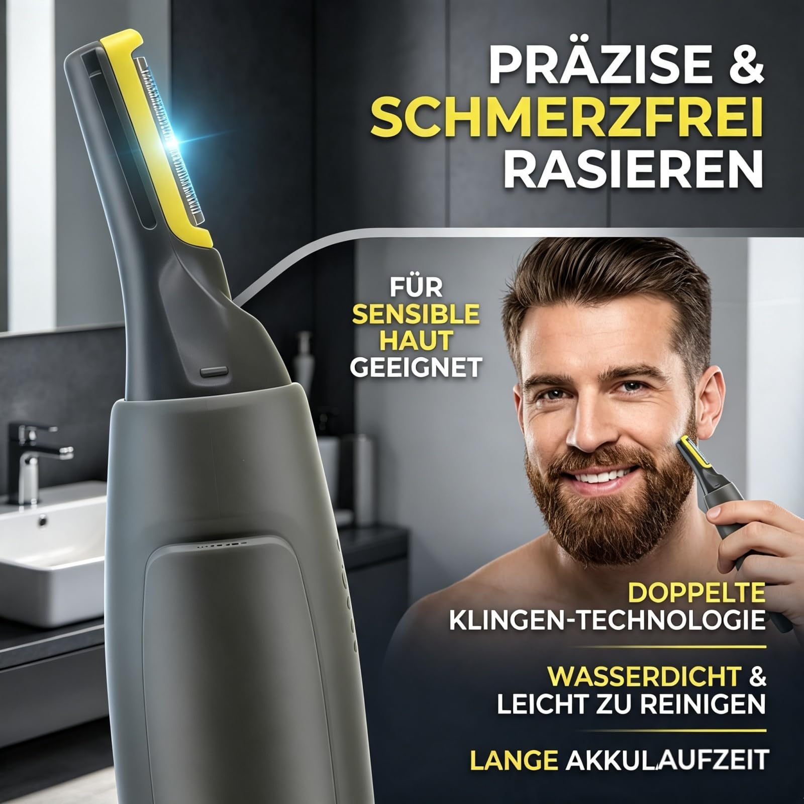 PrimerMan Geräuschgedämpfter Nasentrimmer (Schwarz)