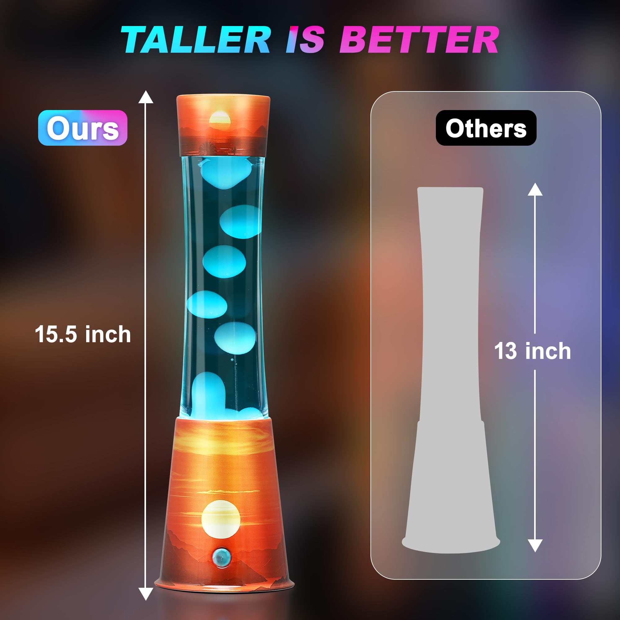 Lampe à Mouvement Liquide 40cm avec 17 Changements de Couleur Télécommande