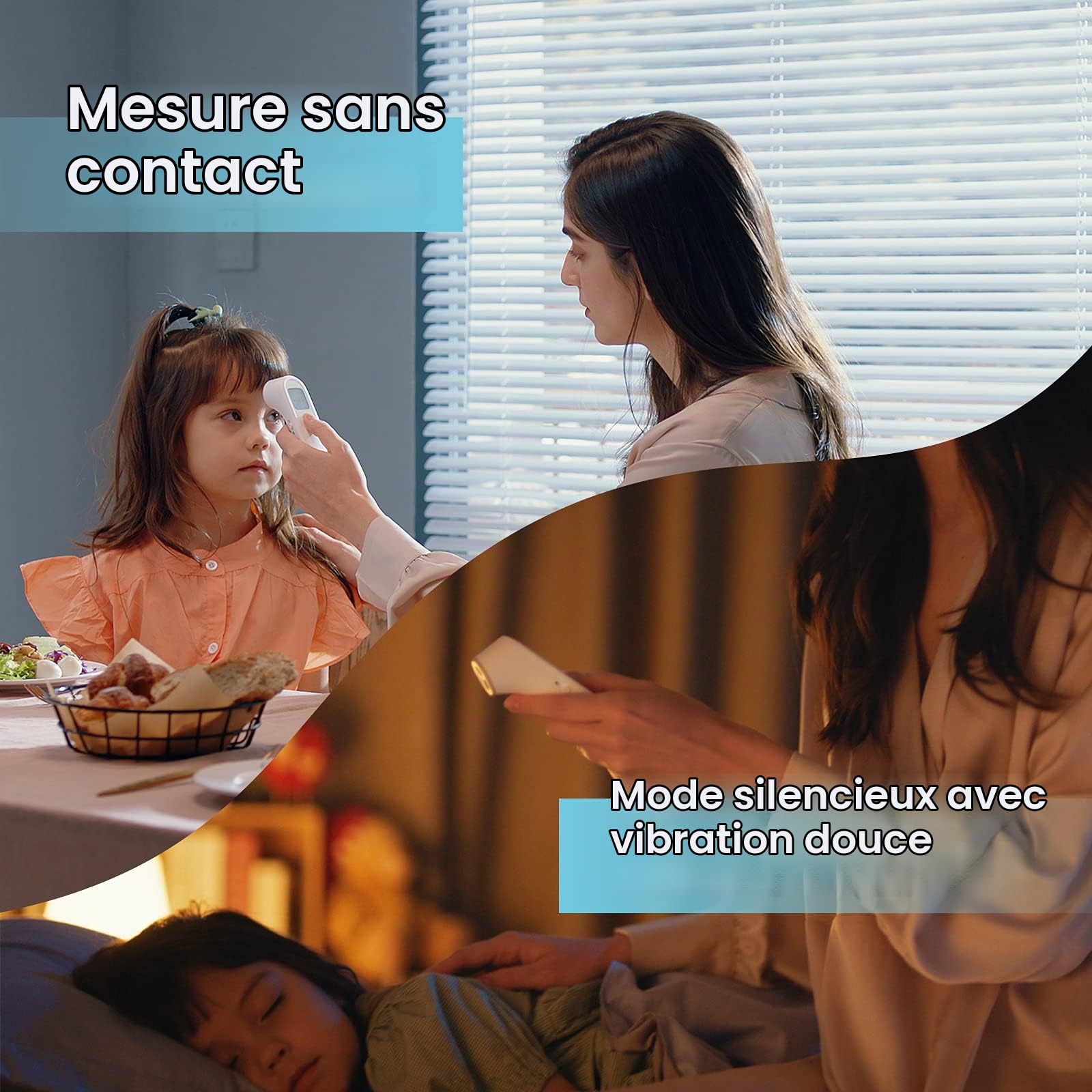 yuwell Thermomètre Frontal infrarouge Sans Contact pour Enfants Bébé et Adultes, Thermomètree Médical avec Lecture Instantanée Précise et Alarme de Fièvre, Boîtier de Rangement Inclus