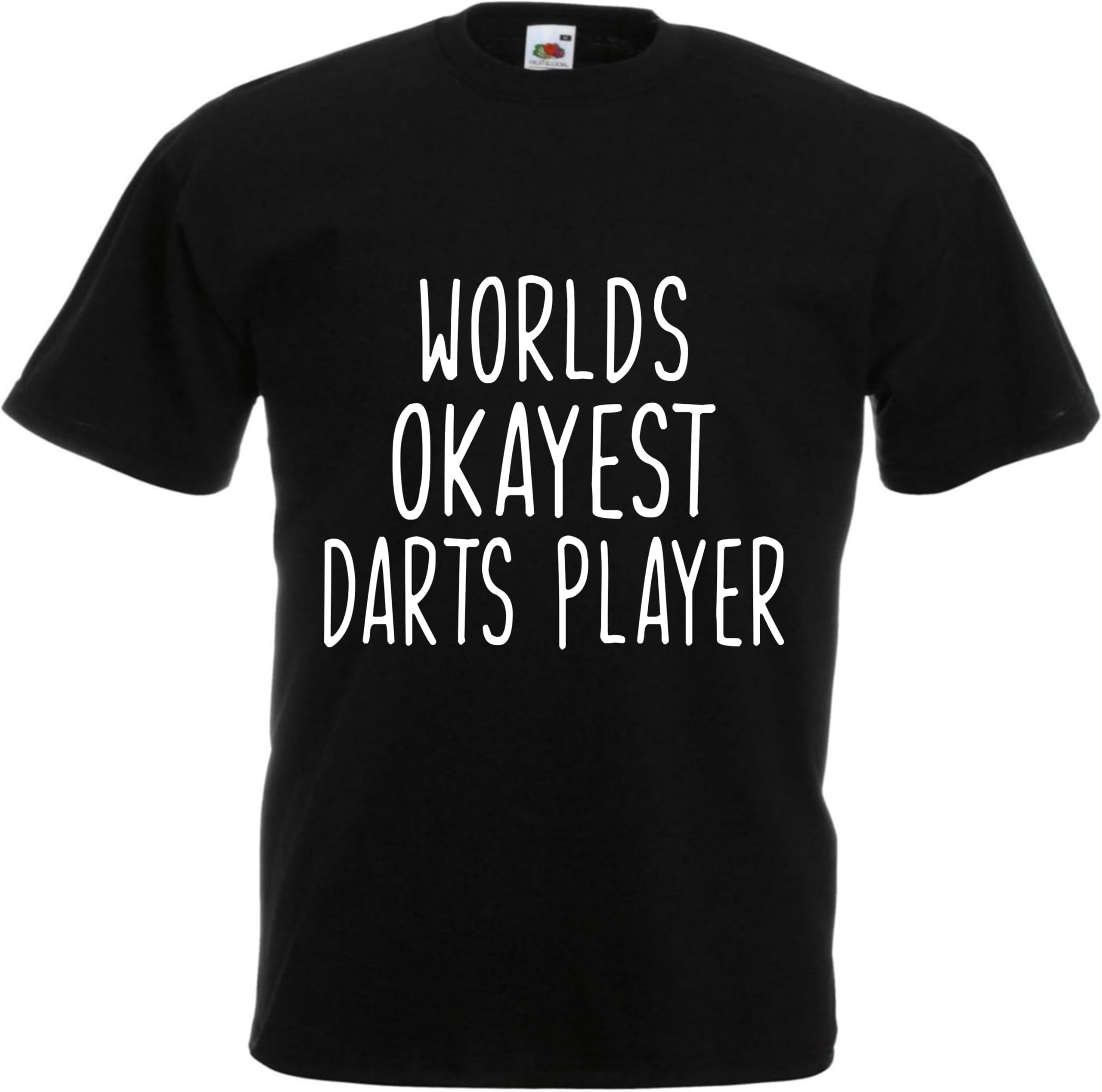 All About The Print Worlds Okayest Darts Player Tshirt Humour Grumpy dad Husband Present Gift Shirt Premium Funny Sarcasm Mens Black