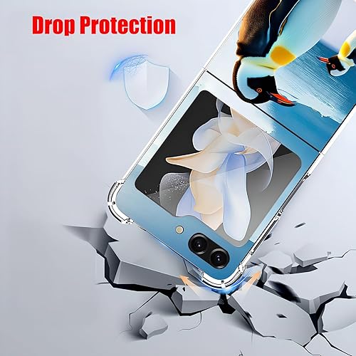 Miniatura 45 de Funda para Galaxy Z Flip 5, bonita funda protectora contra caídas de gato blanco y naranja, a prueba de golpes, carcasa protectora de cuerpo Lindo