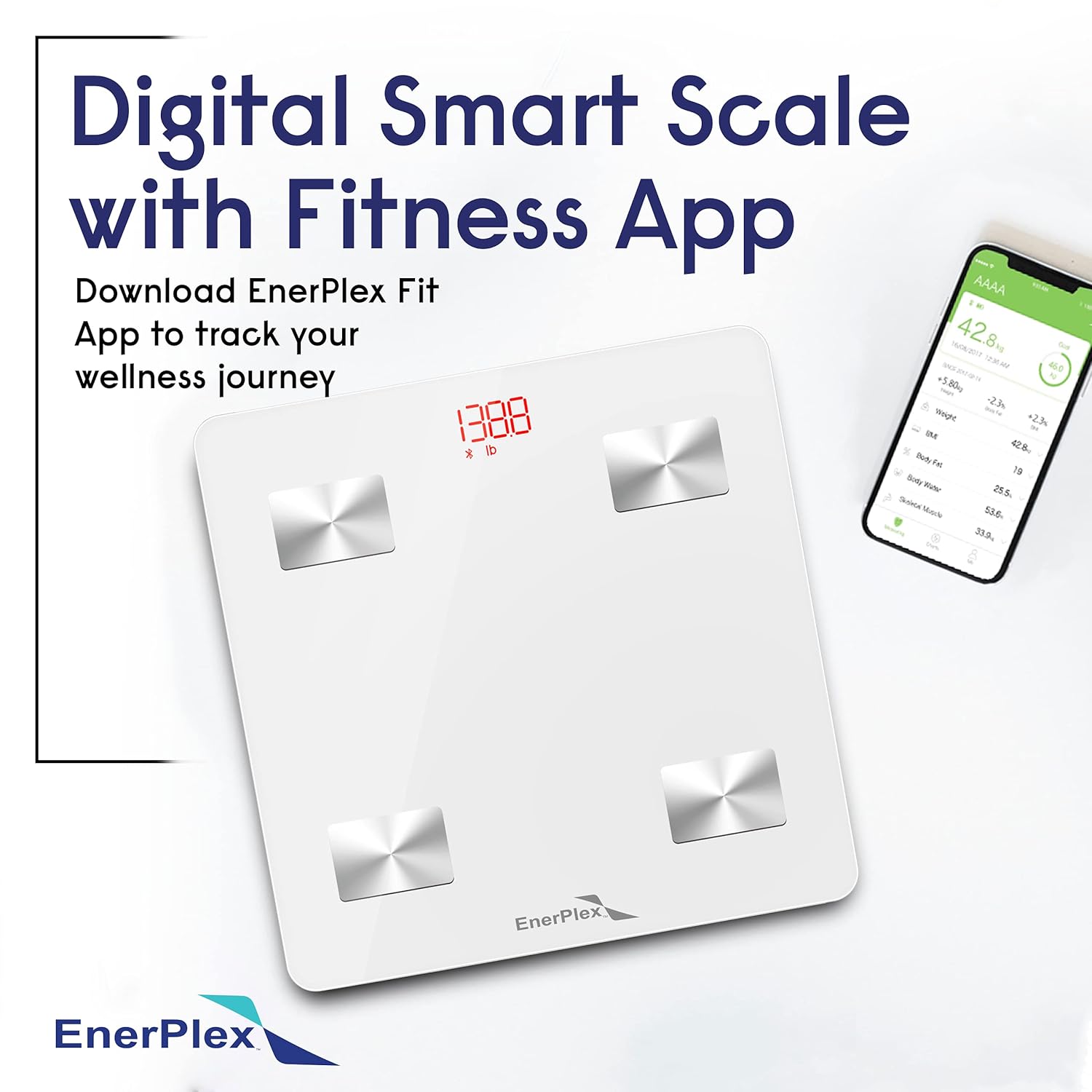 Buy EnerPlex Scale for Body Weight Bluetooth Compatible, Accurate