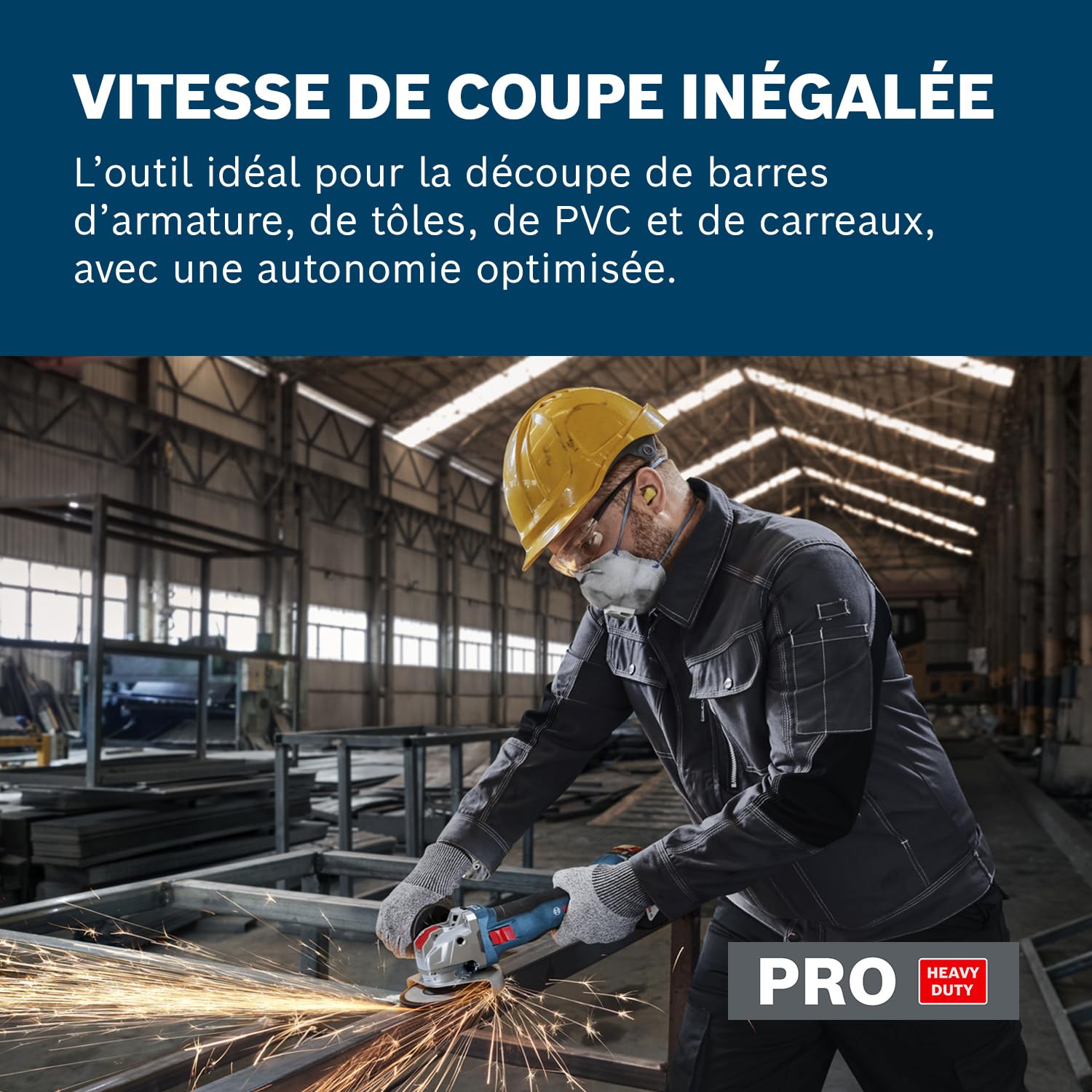 Bosch Professional 18V System meuleuse angulaire sans-fil avec X-LOCK GWX 18V-8 (avec 2 batteries GBA 4.0Ah