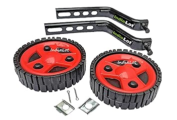 IndiaLot Cycle Training Wheels for Bicycle 16T 18T 20T Adjustable Size Heavy Duty Cycle Side(Color May Vary)
