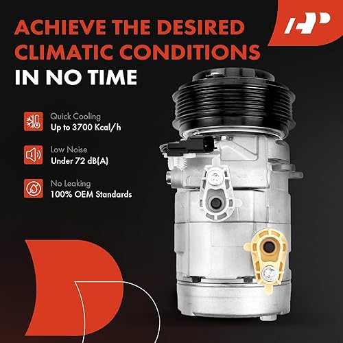 Miniatura 7 de A-Premium Compresor de aire acondicionado con embrague compatible con Ford F-250 F-350 Super Duty, F-450 F-550 Super Duty, 2017 2018 2019 2020, 6.2L