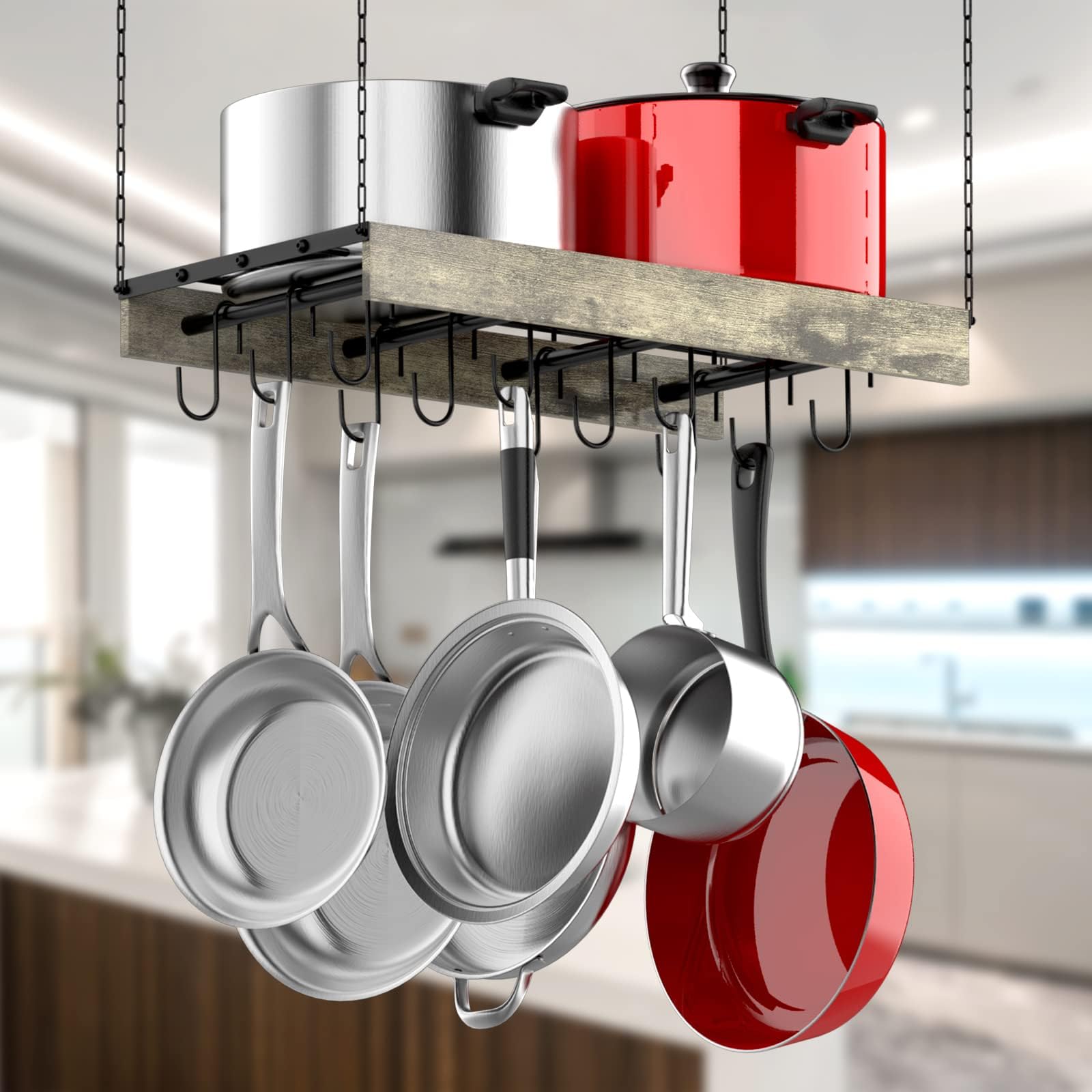MAWEW Pot Rack Hanging,pot hanger,Hanging Pot Rack Ceiling