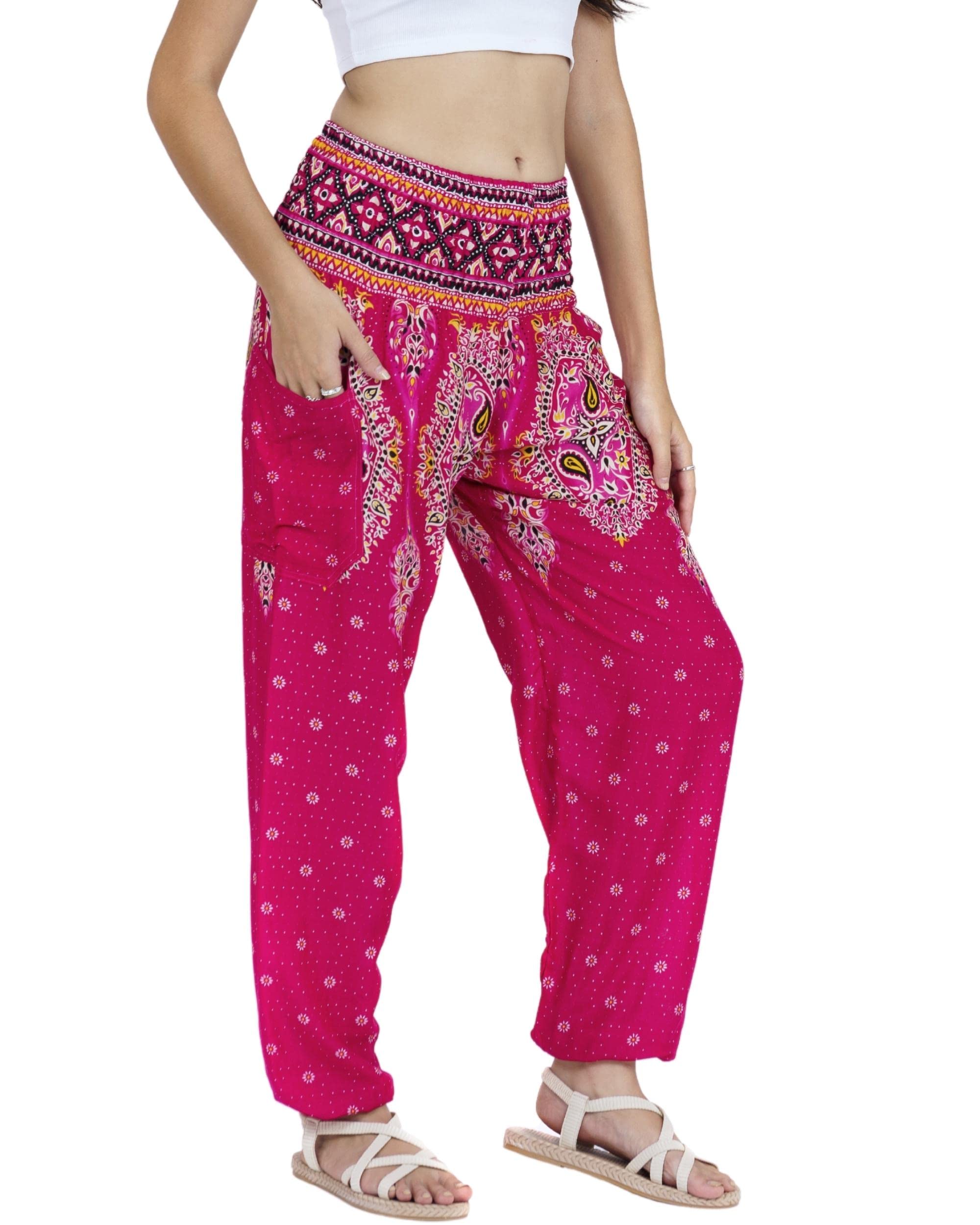 Lofbaz Harem Pants for Women Yoga Boho Hippie Clothing Womens Palazzo Bohemian Pajama Trousers Beach Indian Gypsy Genie Clothes — view 36