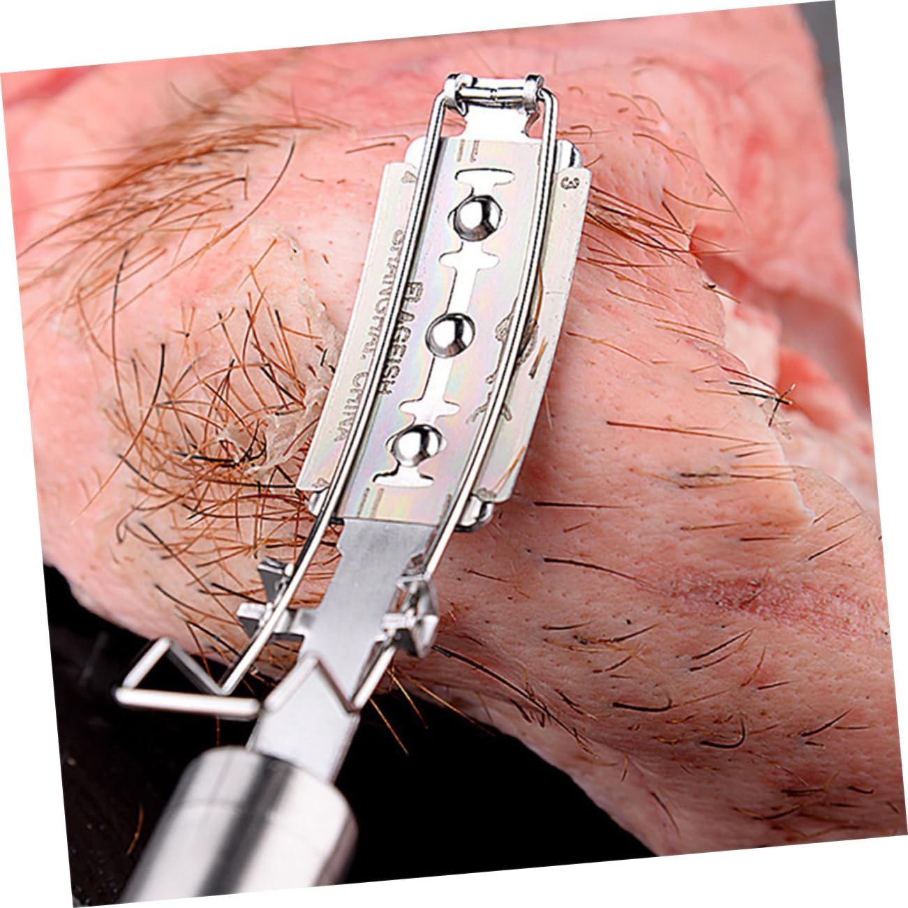 CONGARTENO 2sets Stainless Steel Pet Hair Remover Tool Hair Scraper Cutter Kitchen Gadget Tool Perfect for Home Outdoor Use 2pcs*2