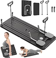 Vista 7 de JANUA Pilates Board - Pilates Reformer Set, Multi-Purpose Foldable Pilates Reformer Board for Home, 5 in 1 Pilates Sliding Board Púrpura