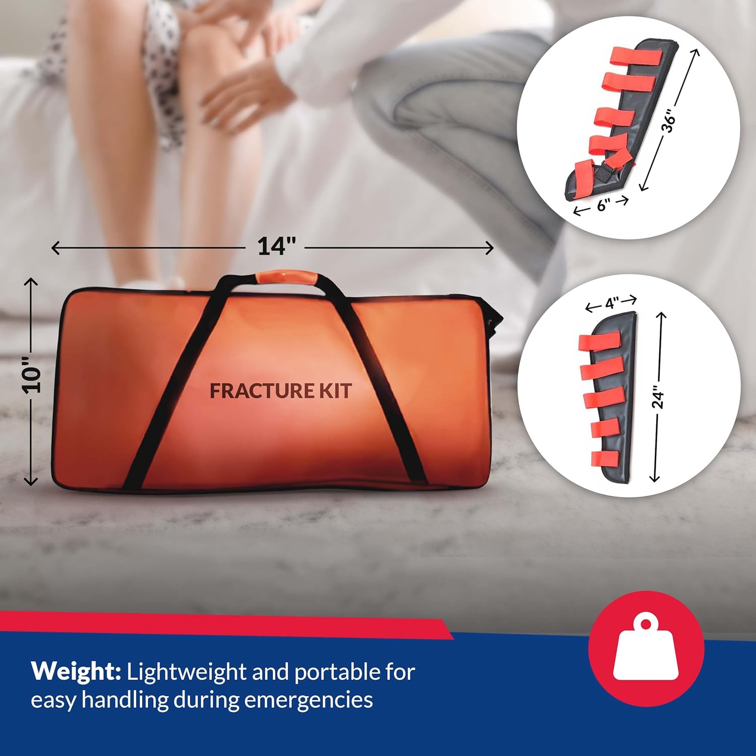 Dixie EMS Fracture Splint Kit – Emergency Immobilization Set with Arm & Leg Splints, Shoulder Support & Carry Bag – First Responder, EMT, Paramedic & Medical Use image 5 of 7 B0DYQCLKLB