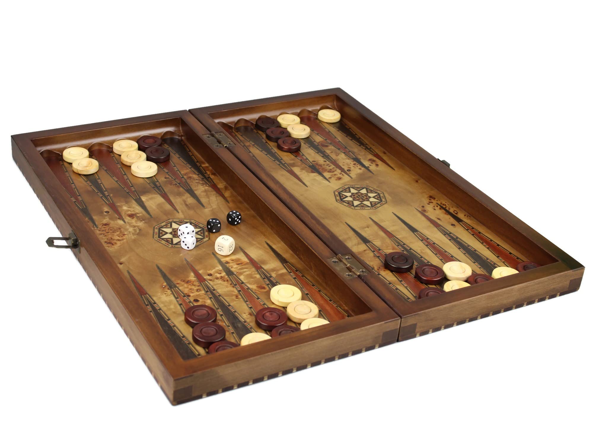 Helena Backgammon zestaw wiejski ptak oko klon 50 cm