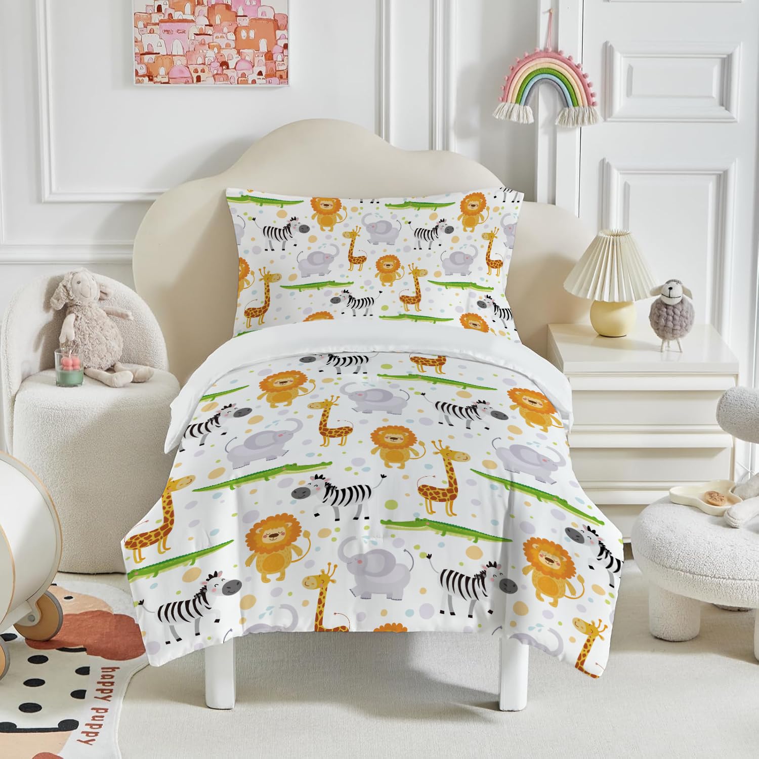 DJDEA Single Duvet Cover Set Wild Animal Pattern Print 135×200 cm - Image 2