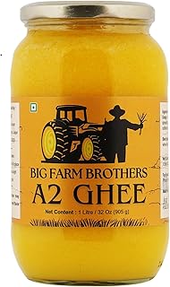 BIG FARM BROTHERS Premium A2 Gir Cow Cultured Ghee | Bilona Two Way Hand Churned | Gir Cow Ghee, Pure A2 Ghee, Natural & H Price In India