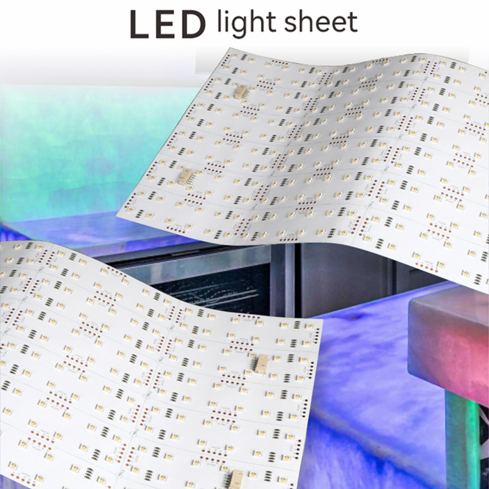 Topiky LED-Hintergrundbeleuchtungsfolie, 20 Stück, Flexible RGB-Lichtpaneele für den Heim- und Hotelgebrauch, 245 X 500 Mm