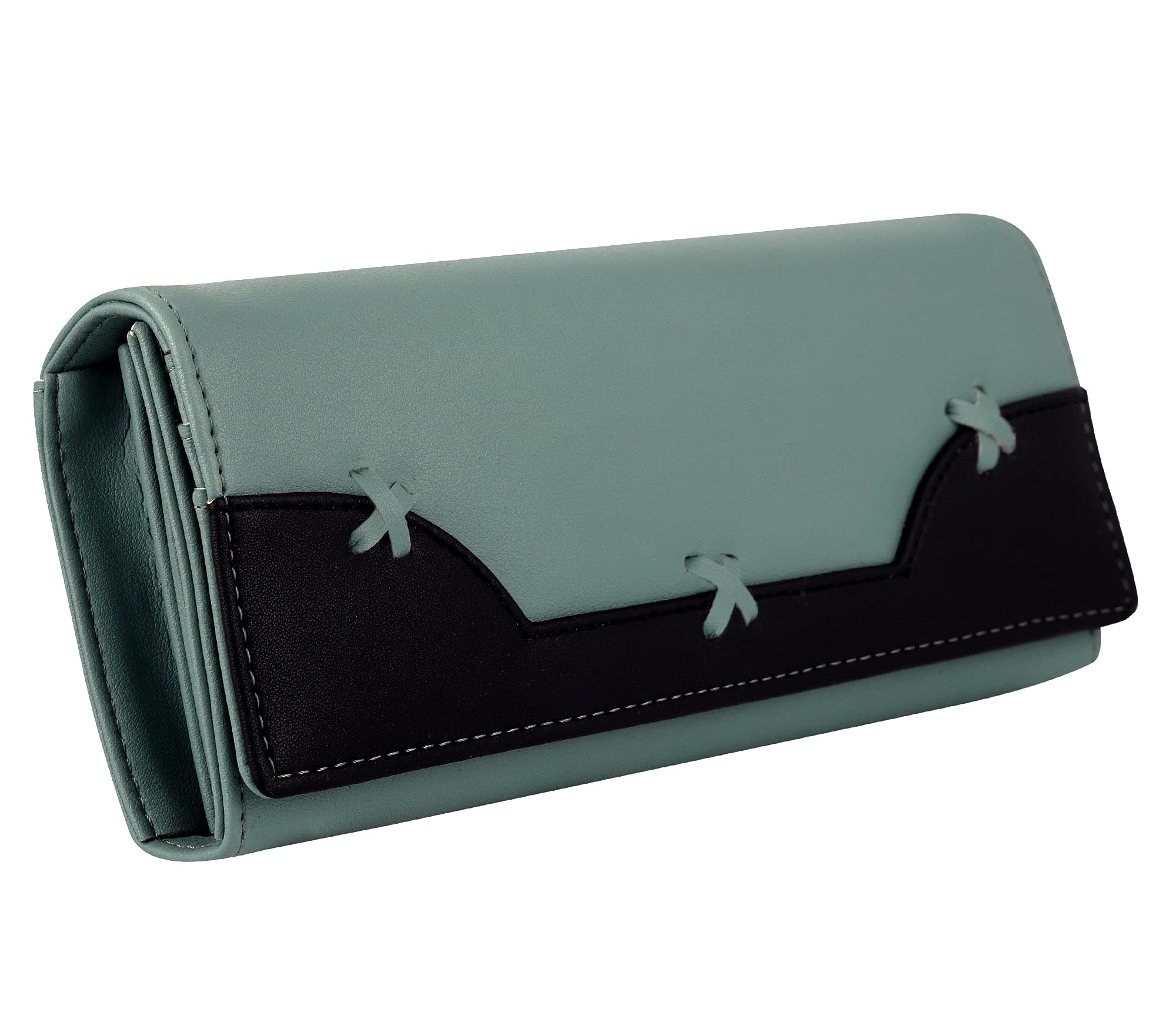 ALSUWomen's Green Hand Wallet Clutch | phone pocket | 6 card slots (jln-008grn)