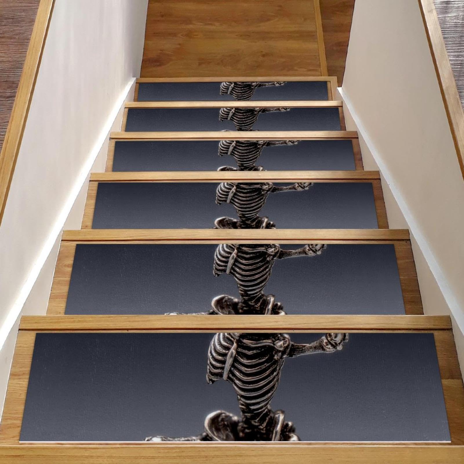 Marches d'escalier antidérapantes squelette tapis de marche 20x76cm