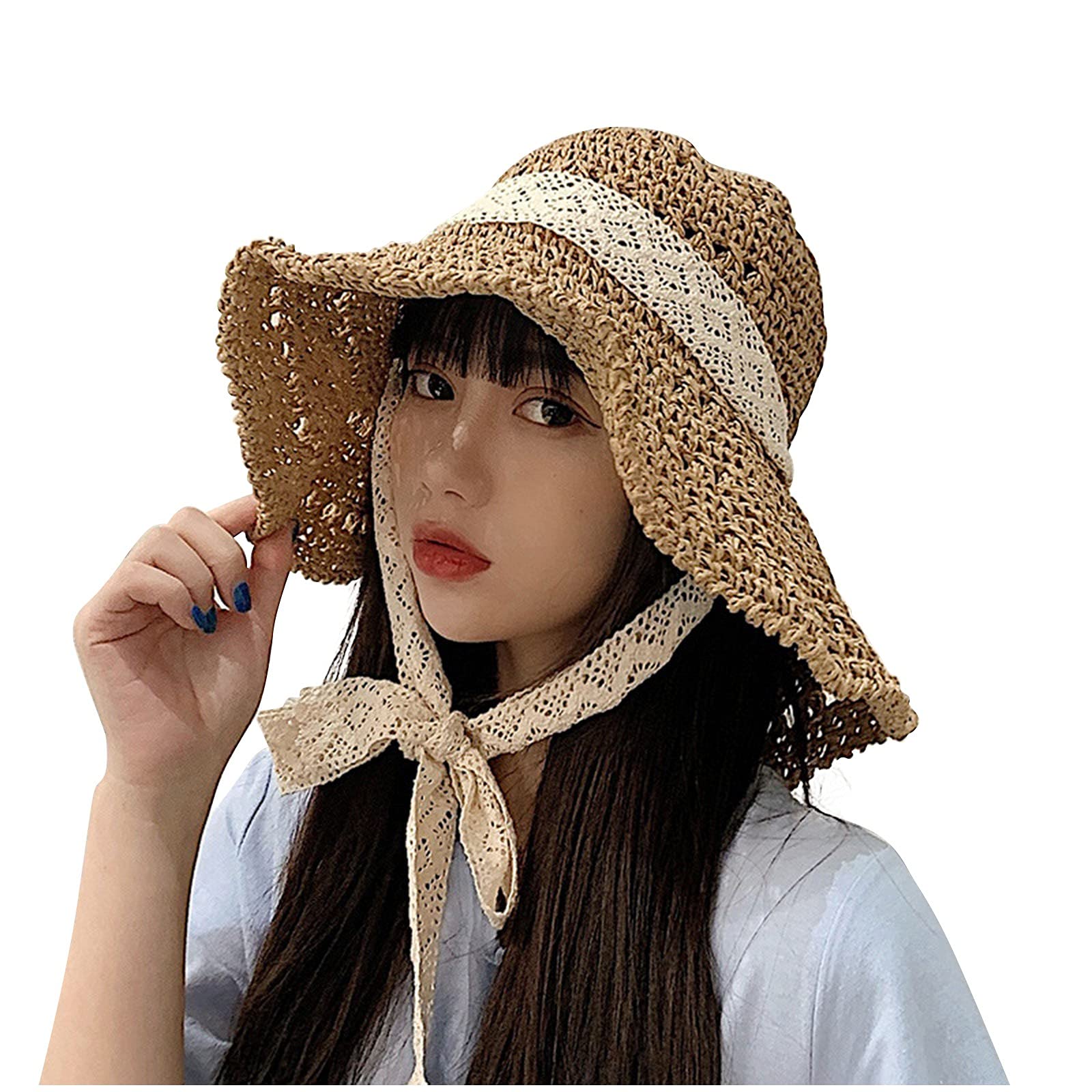 Zegeey Porpoise Hat Sun Hat Straw Sun Screen Outdoor Ladies Wash Baseball Cap in Washer