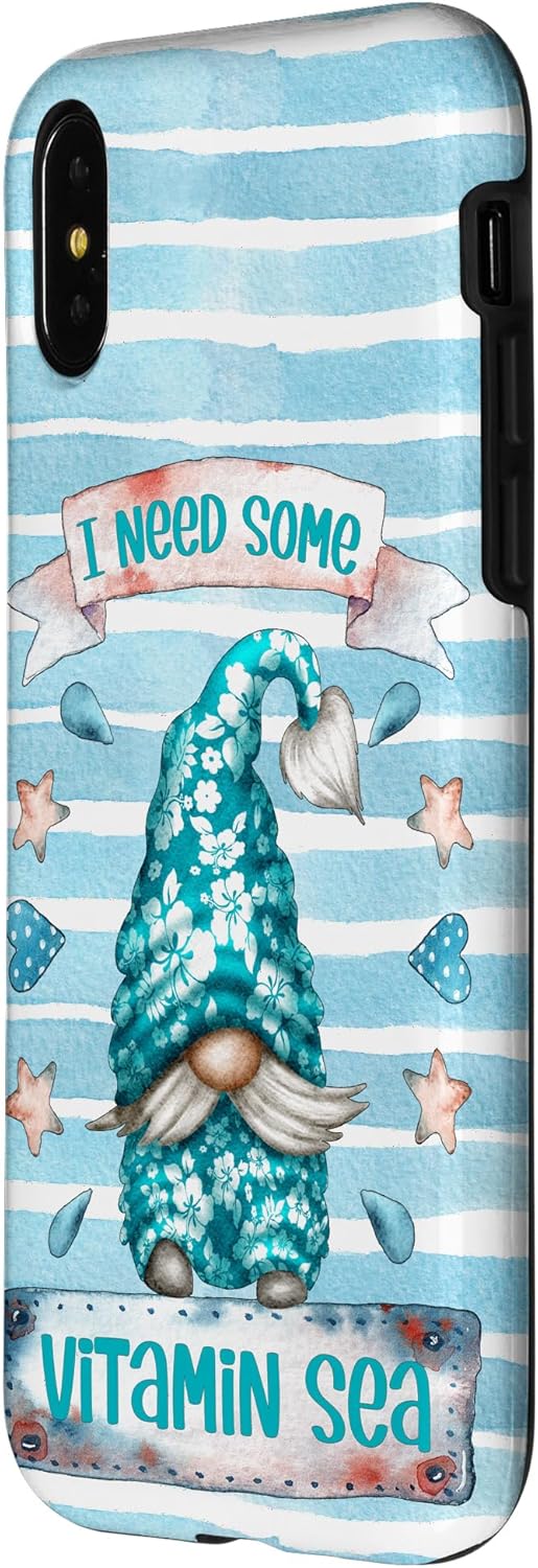Cute Hawaii Gnome Hibiscus For Women I Need Vitamin Summer Case for iPhone X/XS
