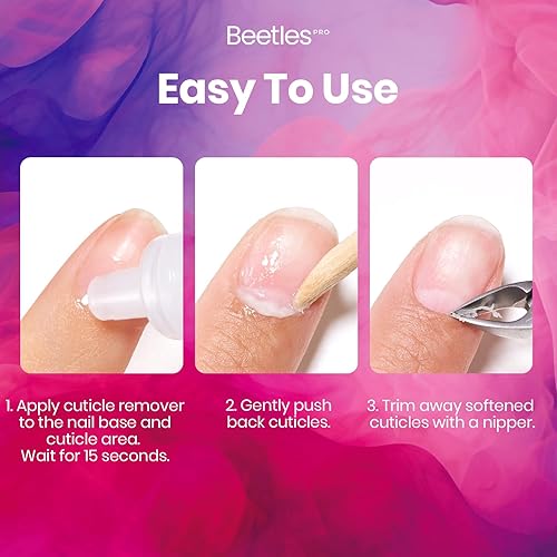 Miniatura 34 de beetles Gel Polish Capa base de gel, 0.5 fl oz, base de esmalte de uñas de gel prebond de larga duración, capa base de lámpara de uñas UV, fórmula