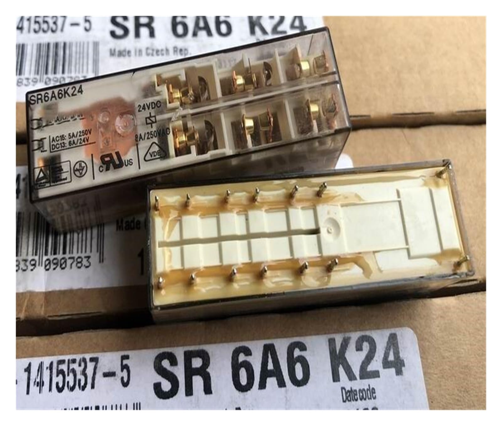 Relé de 14 pines SR6A6K24 de 1 unidad para control de circuitos