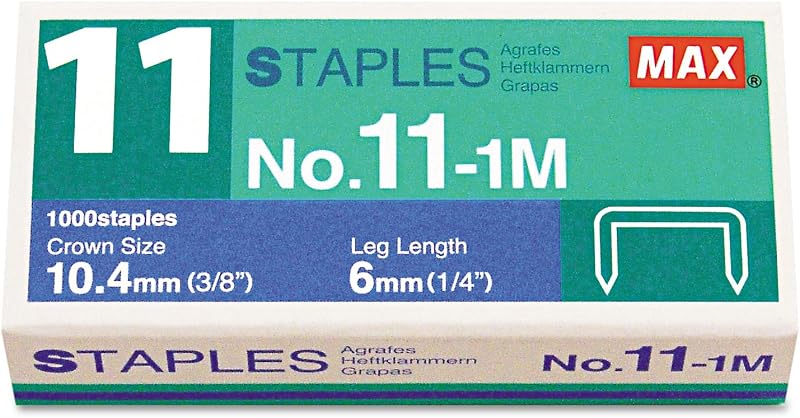 Max No. 11-1M Staples for Vaimo Staplers