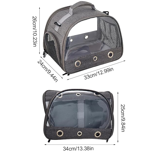 Foto 5 de 8 de Kongou Jaula De Viaje para Pájaros, Periquitos y Loros - Bolsa Portamascotas Pequeña Plegable y Transpirable